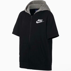 Nike Club Short Sleeve Zip Hoodie